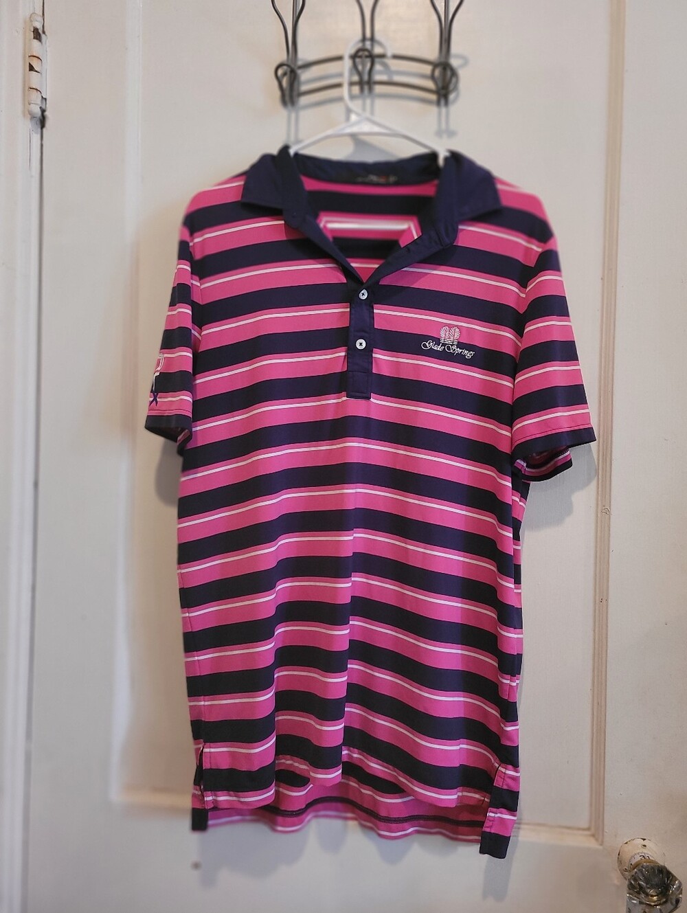 Vintage Mens Medium RLX Ralph Lauren Glade Spring Polo Golf Club Shirt